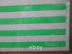 Vintage Black Light Poster LOVE PEACE ECOLOGY FLAG 1970's Inv#G2184