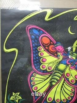 Vintage Black Light Poster LUNAR MOTH 1971 Inv#G2516