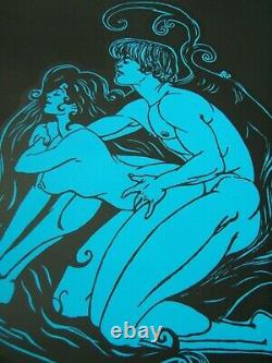 Vintage Black Light Poster Midnight Passion Platt Poster