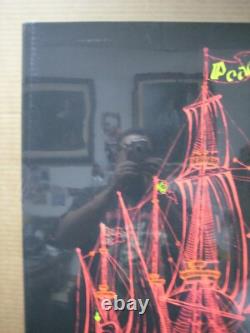 Vintage Black Light Poster Peace ship I 1971 Inv#G6565