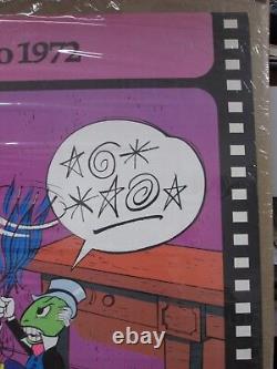 Vintage Black Light Poster Pinocchio parody 1972 Inv#G1129