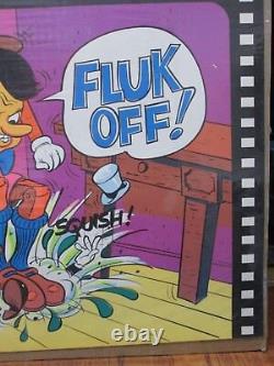 Vintage Black Light Poster Pinocchio parody 1972 Inv#G1129