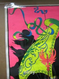 Vintage Black Light Poster Psychedelic 1971 the Viking In#G7254