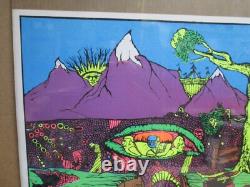 Vintage Black Light Poster Psychedelic world IF I WAS ALONE 1970 In#G7566