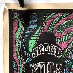 Vintage Black Light Poster Speed Kills Time by Hump (William Thompson)