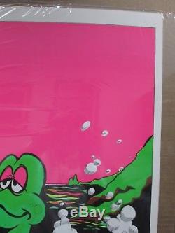 Vintage Black Light Poster Surf's Up surfing 1980 Inv#1225