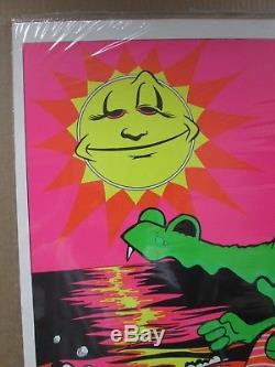 Vintage Black Light Poster Surf's Up surfing 1980 Inv#1225