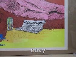 Vintage Black Light Poster Thanks I needed That! Nixon Watergate 1972 Inv#G7627