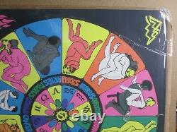 Vintage Black Light Poster Zodiac Different strokes differ folks 1971 Inv#G2829