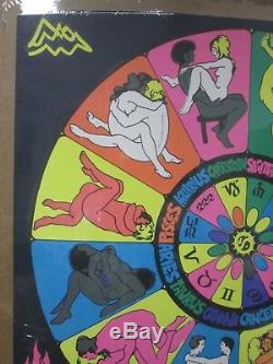Vintage Black Light Poster Zodiac Different strokes differ folks 1971 Inv#G964