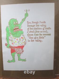 Vintage Black Light Valley of the valley of shadows Son Of a Bitch 70s Inv#G3588