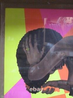 Vintage Black Light black is beautiful sister 1970's Inv#G7560