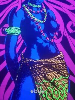 Vintage Black Magic Woman Ashe 1971 Original Blacklight Poster 23x35 Nude