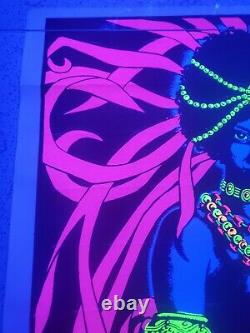 Vintage Black Magic Woman Ashe 1971 Original Blacklight Poster 23x35 Nude