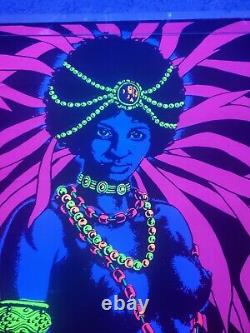 Vintage Black Magic Woman Ashe 1971 Original Blacklight Poster 23x35 Nude