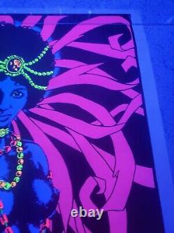 Vintage Black Magic Woman Ashe 1971 Original Blacklight Poster 23x35 Nude