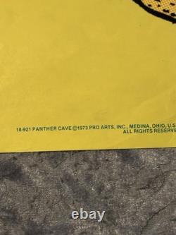 Vintage Black Panther Blacklight Poster 1973 Flocked Pro Arts Panther Cave 28x20