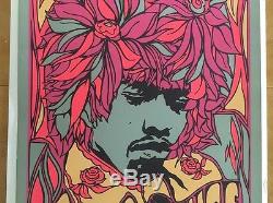 Vintage Black light Poster Jimi Hendrix Mr. Experience Psychedelic Afro Hair 60s