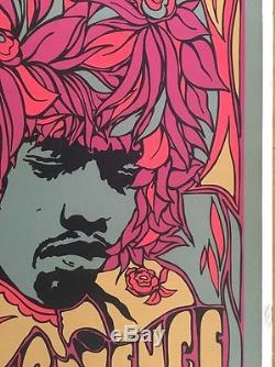 Vintage Black light Poster Jimi Hendrix Mr. Experience Psychedelic Afro Hair 60s