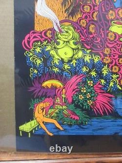 Vintage Black light Poster Magic Forest 1971 saladin G658 Not perfect