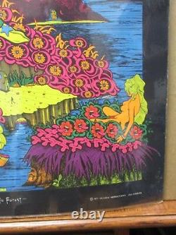 Vintage Black light Poster Magic Forest 1971 saladin G658 Not perfect