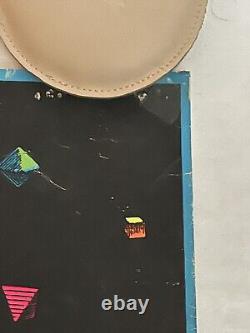Vintage Black light Poster Psychedelic Escher Chameleons 1960s Silkscreen RARE