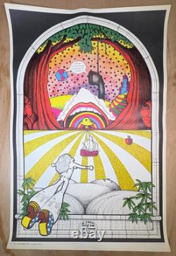 Vintage Blacklight Head Shop Poster 1970 Rapid Transit Saladin Petagno USA Rare