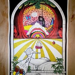 Vintage Blacklight Head Shop Poster 1970 Rapid Transit Saladin Petagno USA Rare
