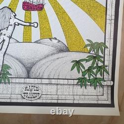 Vintage Blacklight Head Shop Poster 1970 Rapid Transit Saladin Petagno USA Rare