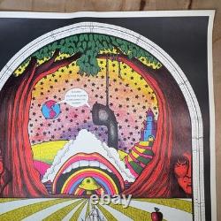 Vintage Blacklight Head Shop Poster 1970 Rapid Transit Saladin Petagno USA Rare