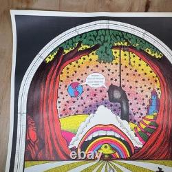 Vintage Blacklight Head Shop Poster 1970 Rapid Transit Saladin Petagno USA Rare