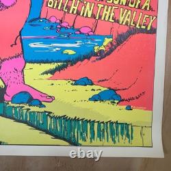 Vintage Blacklight Head Shop Poster 70s Caveman Prehistoric USA Rare