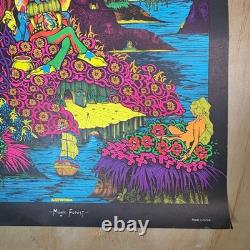 Vintage Blacklight Head Shop Poster Magic Forest Petagno Saladin 23x35