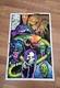 Vintage Blacklight Monsters Poster