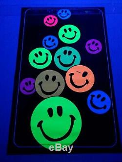 Vintage Blacklight Poster 1960s Rare Velvet Smiles Trippy Psychedelic NOS