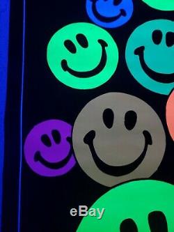 Vintage Blacklight Poster 1960s Rare Velvet Smiles Trippy Psychedelic NOS