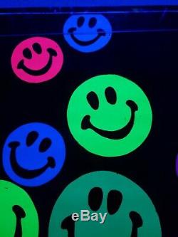 Vintage Blacklight Poster 1960s Rare Velvet Smiles Trippy Psychedelic NOS