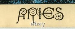 Vintage Blacklight Poster 1967 Zodiac Aries Funky Features 23x29 Inches