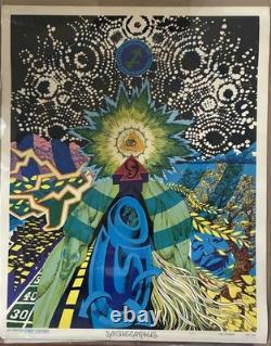 Vintage Blacklight Poster 1967 Zodiac Sagisttarius Funky Features 23x29 Inches