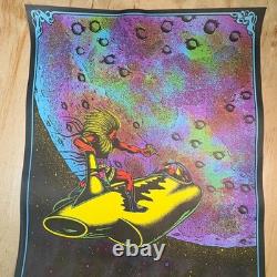 Vintage Blacklight Poster 70s Zap Saladin Petagno Psychedelic Space USA 22x33