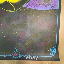 Vintage Blacklight Poster 70s Zap Saladin Petagno Psychedelic Space USA 22x33