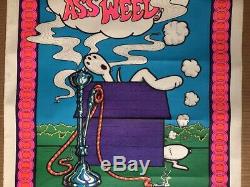 Vintage Blacklight Poster Acapulco Gold Is Bad A$$ Weed Snoopy Woodstock Stoned