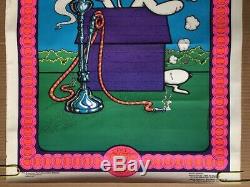 Vintage Blacklight Poster Acapulco Gold Is Bad A$$ Weed Snoopy Woodstock Stoned