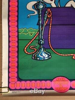 Vintage Blacklight Poster Acapulco Gold Is Bad A$$ Weed Snoopy Woodstock Stoned
