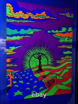 Vintage Blacklight Poster Anti-War Vietnam