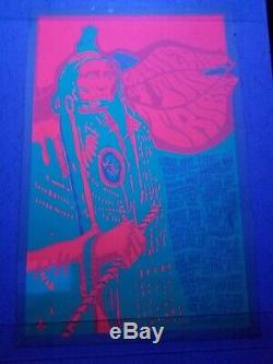 Vintage Blacklight Poster Gathering Of The Tribes George Catlin Summer Of Love