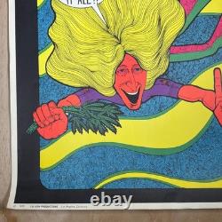 Vintage Blacklight Poster Head Shop 70s Saladin Petagno Legalize Pot 23x35