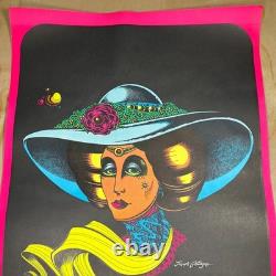 Vintage Blacklight Poster Head Shop 70s Saladin Petagno Snort Delicious Cocaine