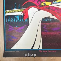 Vintage Blacklight Poster Head Shop 70s The Lady Andromedia Petagno RARE