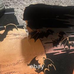 Vintage Blacklight Poster, Night Flight Dracula Western Graphics DAMAGED